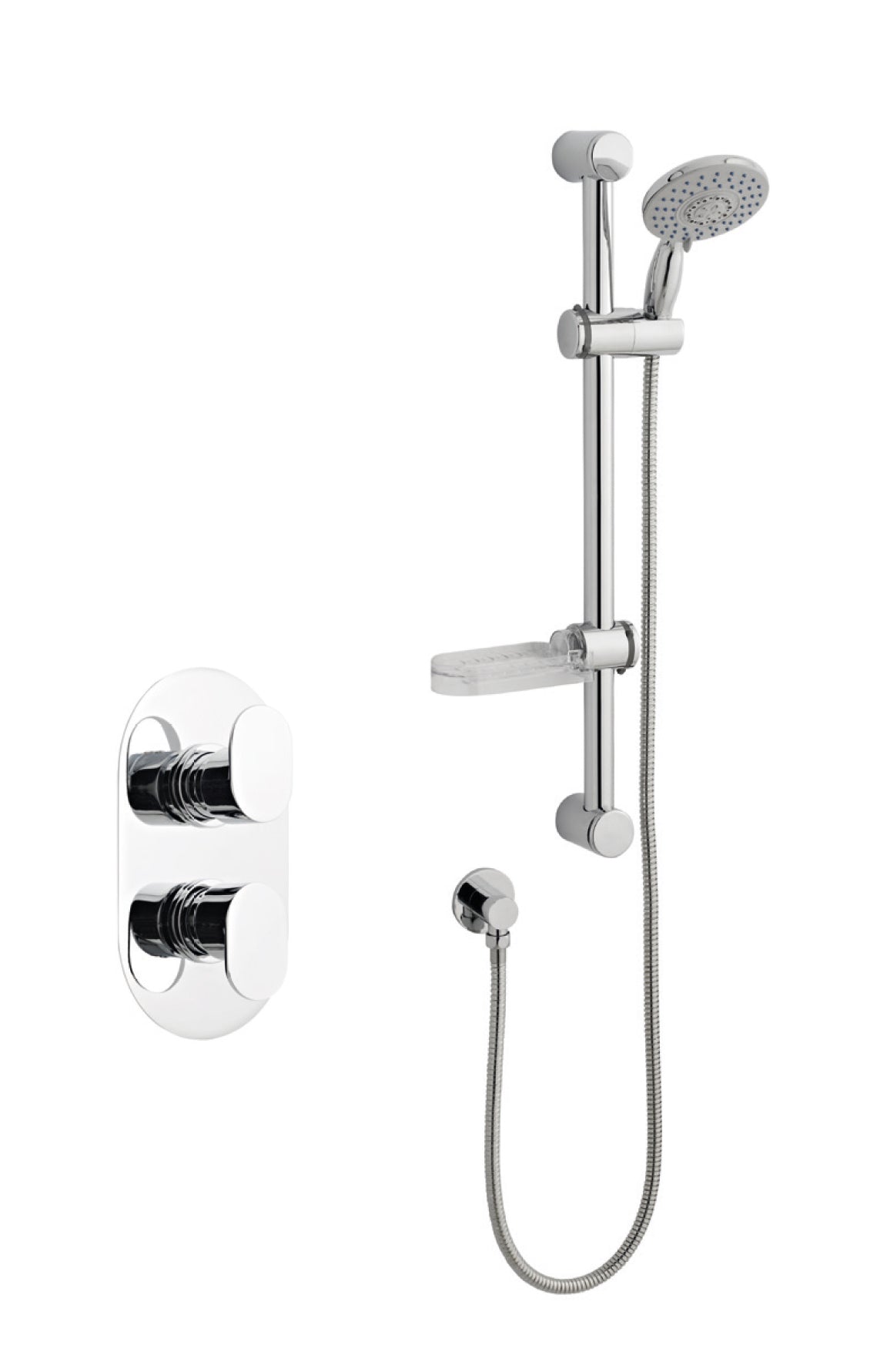 Logik Option 1 Thermostatic Concealed Shower with Adjustable Slide Rail Kit