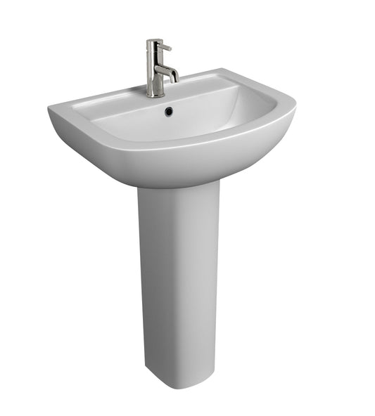 Studio 1th 550mm Basin & Pedestal