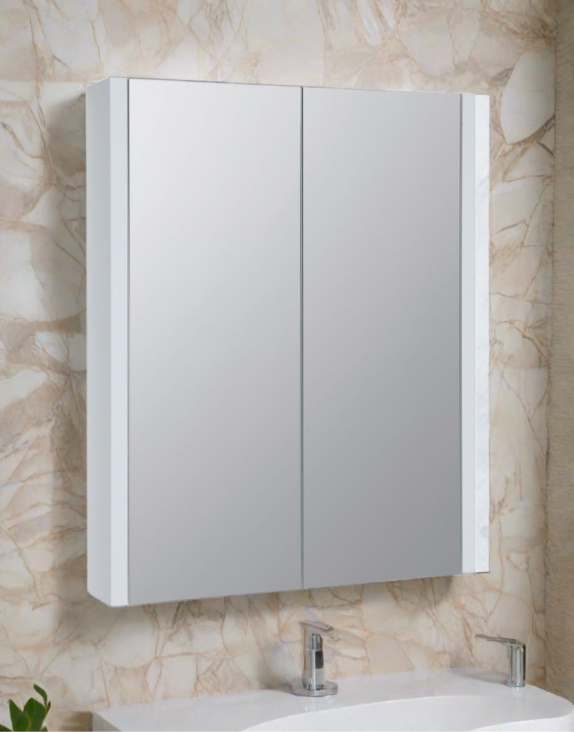 Purity 500 Mirror Cabinet - White