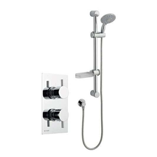 Plan Option 1 Thermostatic Concealed Shower with Adjustable Slide Rail Kit