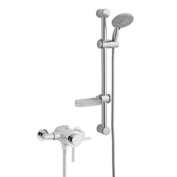 Plan Option 4 Thermostatic Exposed Shower with Adjustable Slide Rail Kit