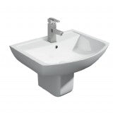 Pure 550mm 1th Basin & Semi Pedestal