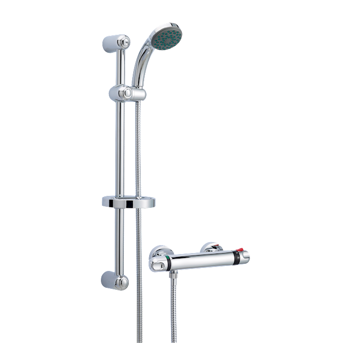 Nuie Thermostatic Bar Showers with Drencher