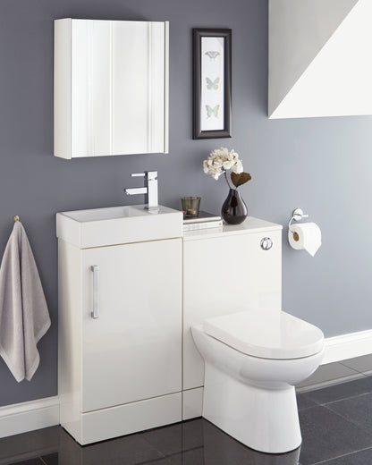 Liberty WC Unit with Concealed Cistern - Shallow - White H760XW502XD253