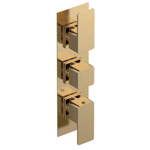 Windon Brushed Brass Square Showers