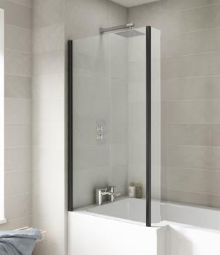 Pacific Black 6mm L-Shape Bath Screens