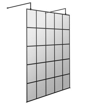 Hudson Reed Black Frame Wetroom Screens