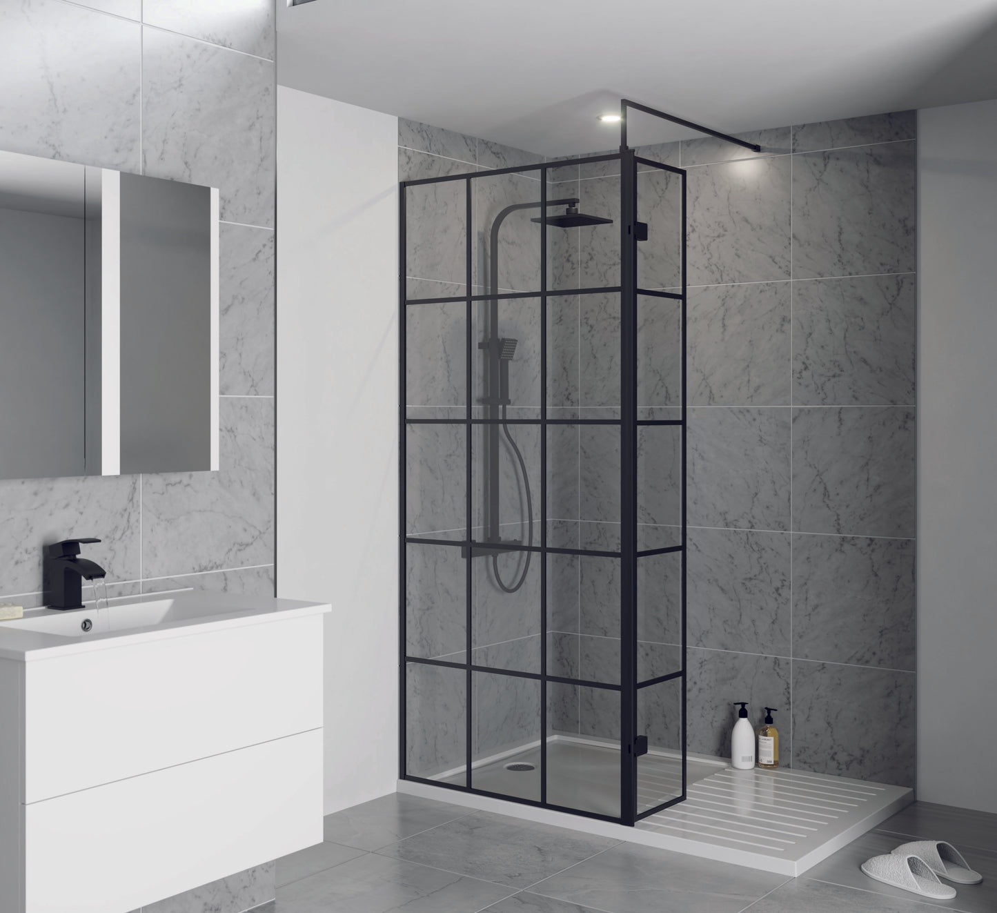 K vit Kritt Wetroom Screen