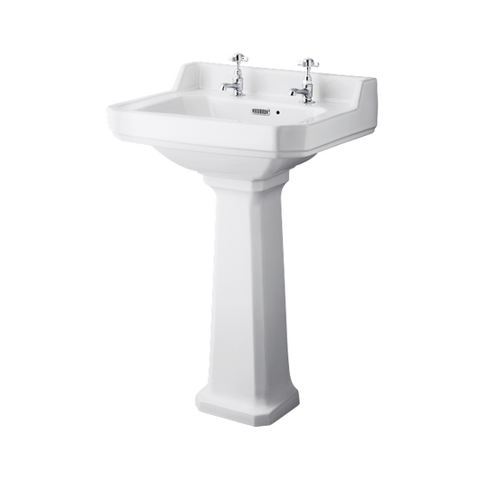 Carlton 560mm 2th Basin & Pedestal