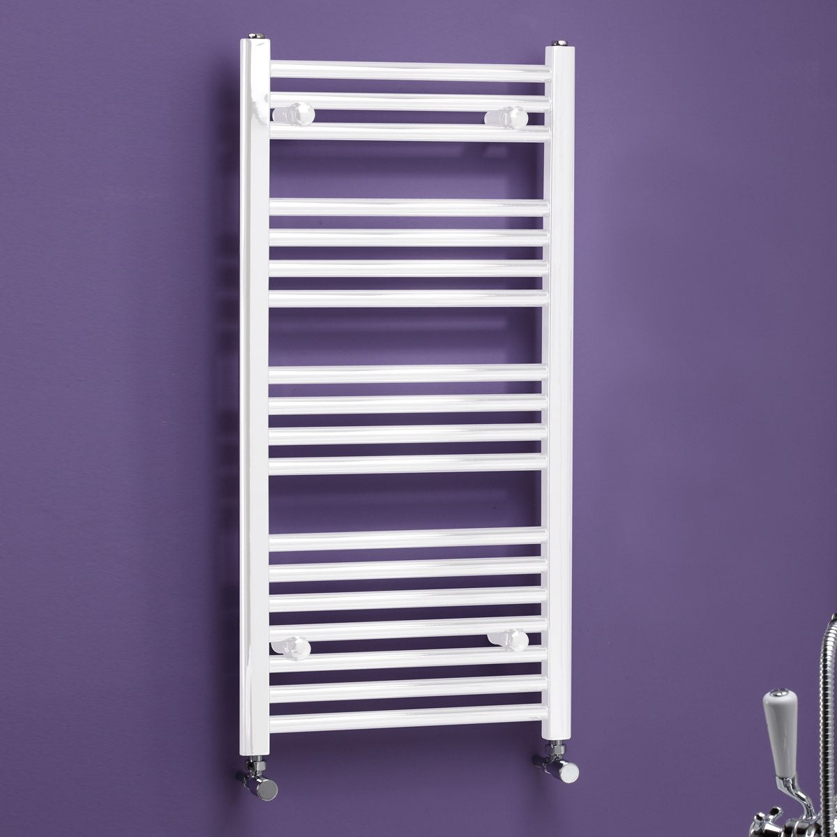 K Rail White Towel Straight Radiator 22mm