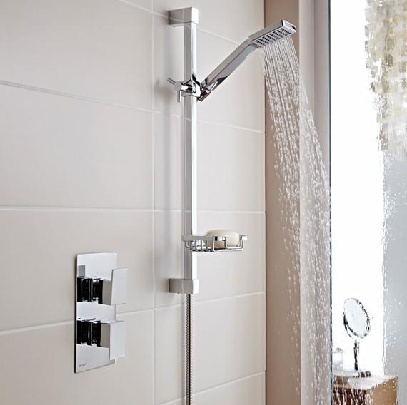 Element Option 1 Thermostatic Concealed Shower with Adjustable Slide Rail Kit