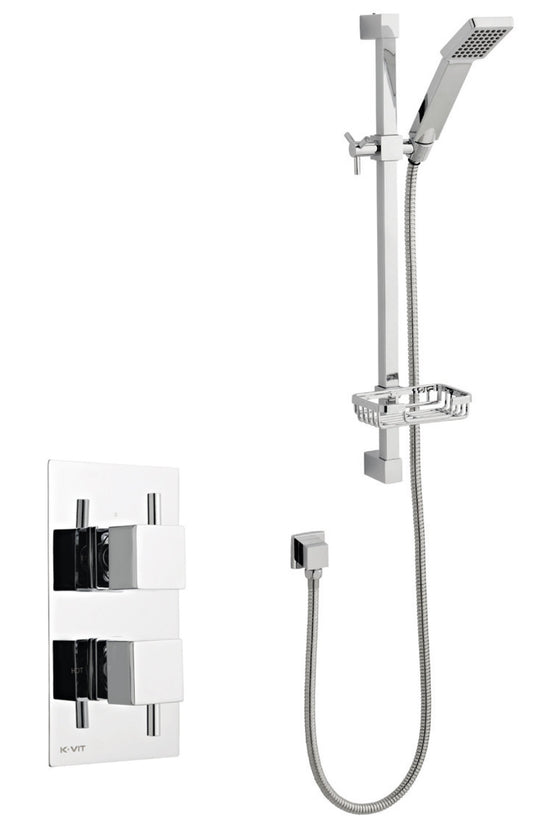 Pure Option 1 Thermostatic Concealed Shower with Adjustable Slide Rail Kit