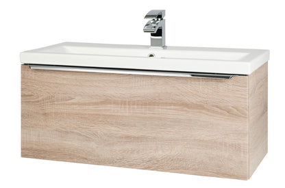 Kore Sonoma Oak Wall Mounted Drawer/Basin Unit 500mm, 600mm, 800mm