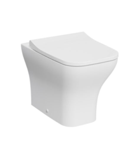 Eclipse Square Back to Wall Rimless WC Pan and Soft Close Seat