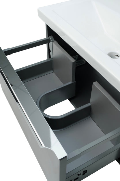 Kore Matt Dark Grey Wall Mounted Drawer/Basin Unit 500mm, 600mm, 800mm