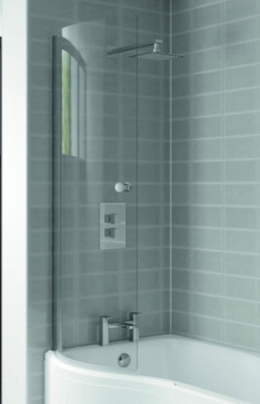 Oblique P Shower Bath Screen