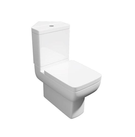 Options 600 Corner WC Pan with  Cistern & Soft Close Seat