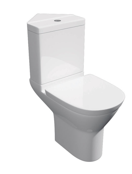 Project Round  Pan With Corner Cistern & Soft Close Seat